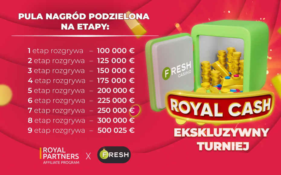 Turniej w Fresh Casino od Royal Partners Turniej w Fresh Casino od Royal Partners