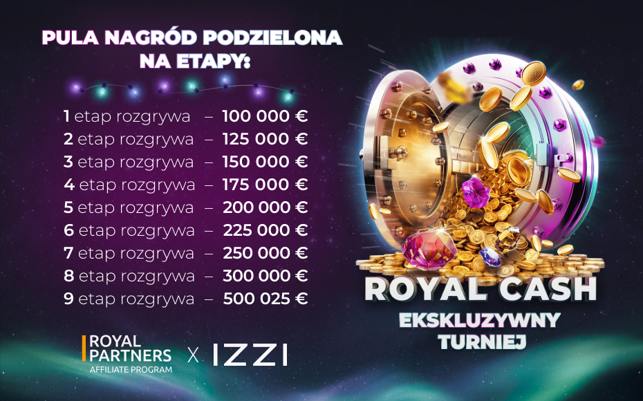 Turniej w Izzi Casino od Royal Partners Turniej w Izzi Casino od Royal Partners