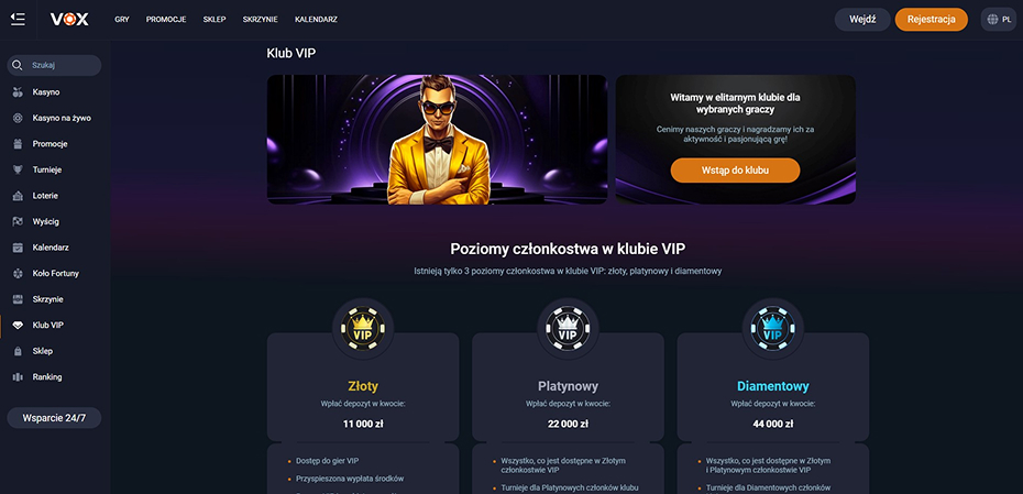 Program lojalnościowy w kasyno Vox Program lojalnościowy w kasyno Vox
